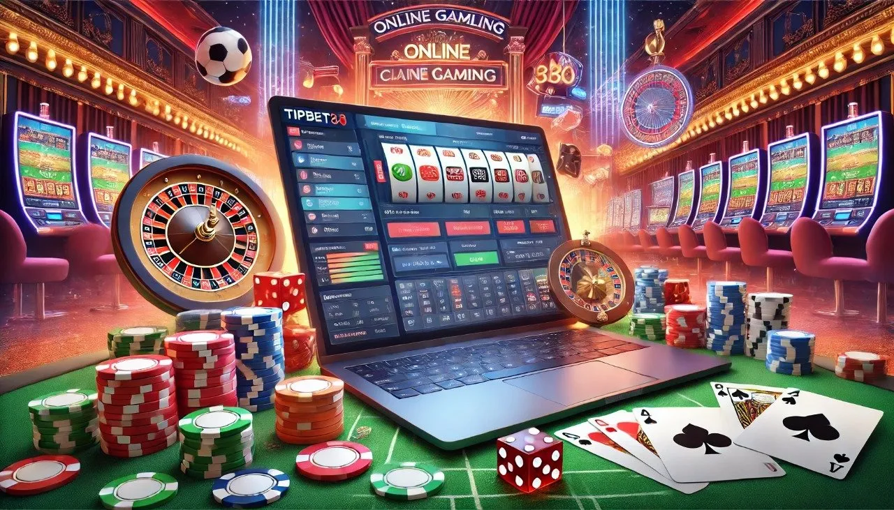 手机屏幕上炫彩赌博游戏app界面，显示老虎机转动与奖金爆棚。